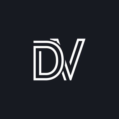 Profesyonel Yenilikçi İlk DV logosu. Minimum zarif monogram. Premium Business Artistic Alfabe sembolü ve imzası