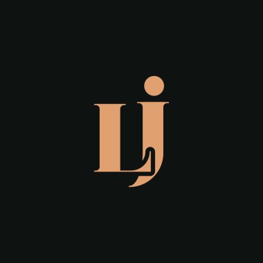 Soyut LJ logosu. Bu logo simgesi yaratıcı bir şekilde soyut şekillere sahiptir. Profesyonel trend prim İş logosu
