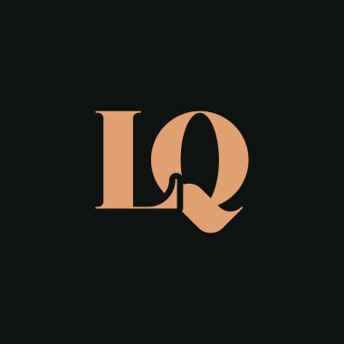 Soyut LQ logosu. Bu logo simgesi yaratıcı bir şekilde soyut şekillere sahiptir. Profesyonel trend prim İş logosu