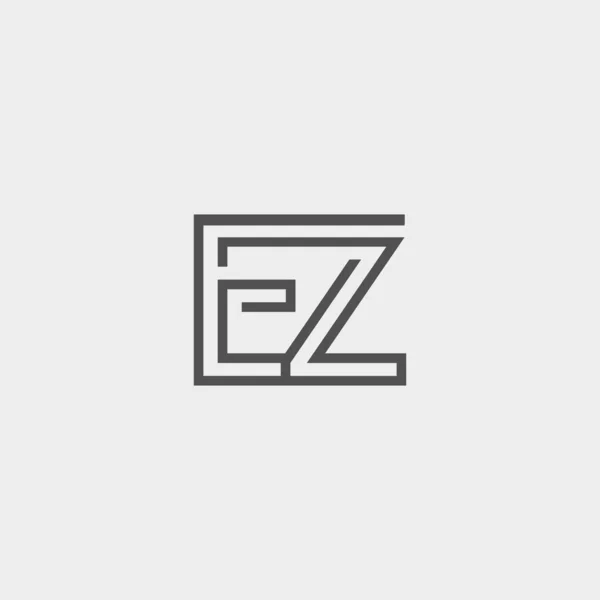 プロフェッショナル革新的なイニシャルEzロゴ 最小限のエレガントなモノグラム プレミアムビジネス芸術的アルファベット記号と記号 — ストックベクタ