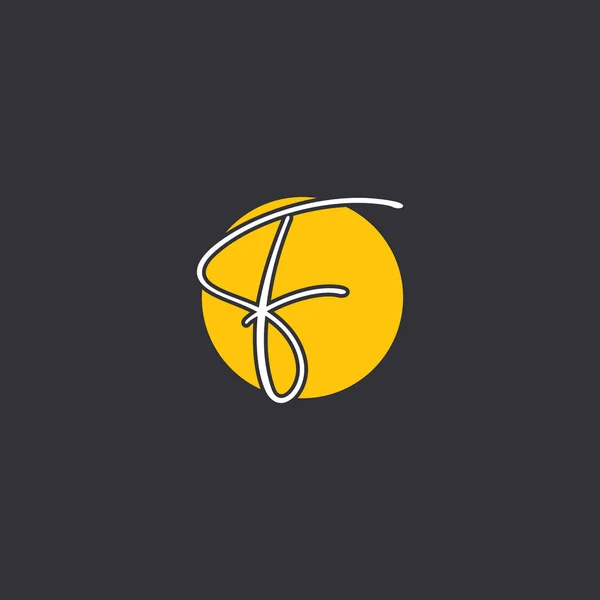 Logotipo Inicial Caligrafia Com Círculo —  Vetores de Stock