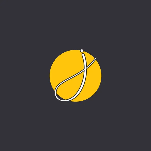 Λογότυπο Αρχικού Γραφικού Χαρακτήρα Κύκλο — Διανυσματικό Αρχείο