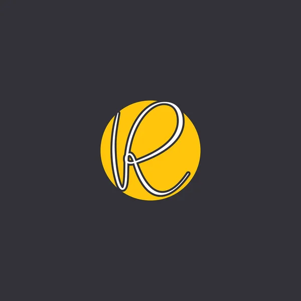Logo Manuscrit Initial Logo Avec Cercle — Image vectorielle