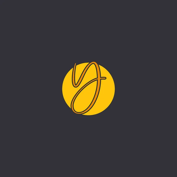 Logo Écriture Initiale Logo Avec Cercle — Image vectorielle