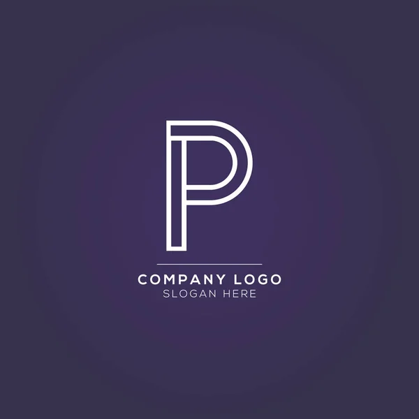 プレミアムベクトルP初期文字高級ブランドのためのロゴタイプ あなたのエリート会社のためのエレガントでスタイリッシュなデザイン — ストックベクタ