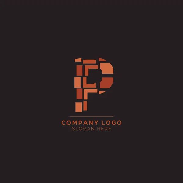 プレミアムベクトルP初期文字高級ブランドのためのロゴタイプ あなたのエリート会社のためのエレガントでスタイリッシュなデザイン — ストックベクタ