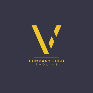 Soyut V harfi logo tasarımı. Yaratıcı, minimal amblem tasarım şablonu. Şirket için Grafik Alfabe Sembolü.