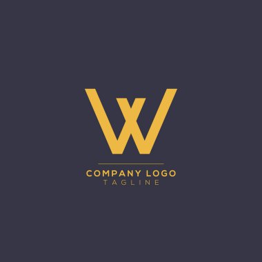 Soyut W harfi logo tasarımı. Yaratıcı, minimal amblem tasarım şablonu. Şirket için Grafik Alfabe Sembolü.