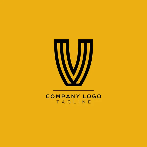 Abstract Letter Logo Design Creative Premium Minimal Emblem Design Template — Stock Vector