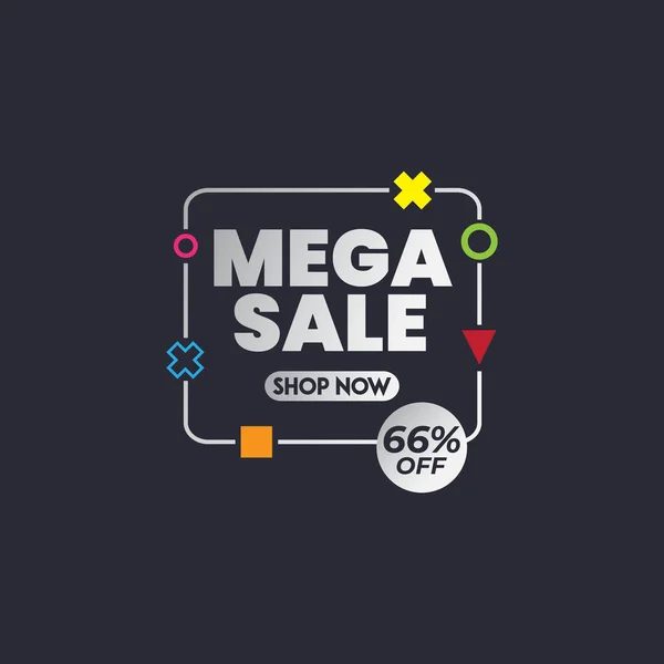 Special Offer Discount Vector Banner Mega Sale Deal Set Labels —  Vetores de Stock