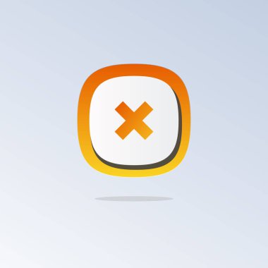 Çapraz imza 3D simgesi. Simge ağı, logo, düğme. 3 boyutlu vektör çizimleri. Favori, uygulama simgesi, web pankartı, logo kavramı