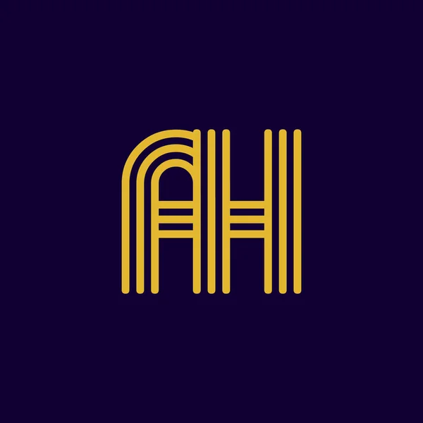 文字Ahアルファベットロゴ記号 ビジネスのための現代的なベクトルロゴデザイン および会社のアイデンティティ — ストックベクタ