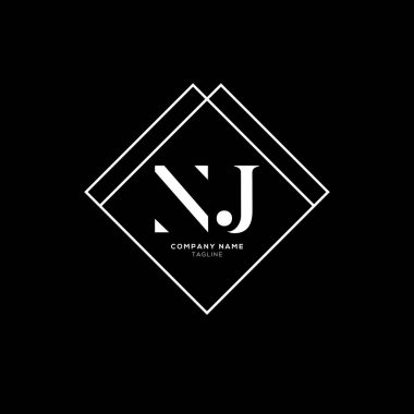 Çekici modern NJ Letter İş Logosu Alfabe Simgesi Simgesi Tasarımı. NJ logo şablonu yaratıcı küçük harf.