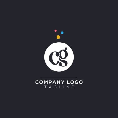 Noktalı CG Harf Tasarım Vektörü. Kabarcıklı Renkli Alfabenin Vektör Harfleme ResmiComment.