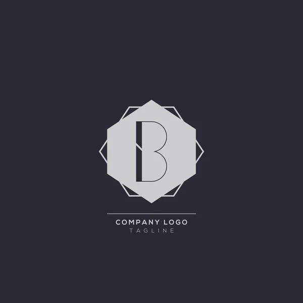 Concepto Diseño Del Logotipo Con Fondo Carta Icono Monograma Mínimo — Vector de stock