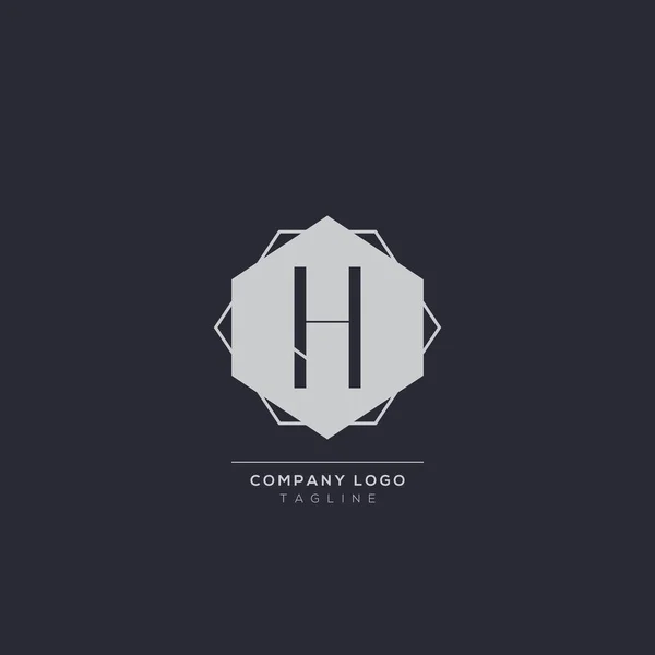 Logo Design Concept Background Initial Based Creative Minimal Monogram Icon — Stock Vector