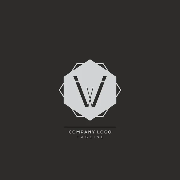 Conceito Design Logotipo Com Fundo Inicial Base Criativa Mínimo Monograma — Vetor de Stock