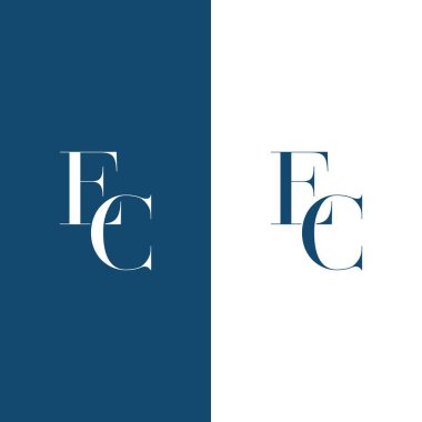 Initial letter ec henri vector icon