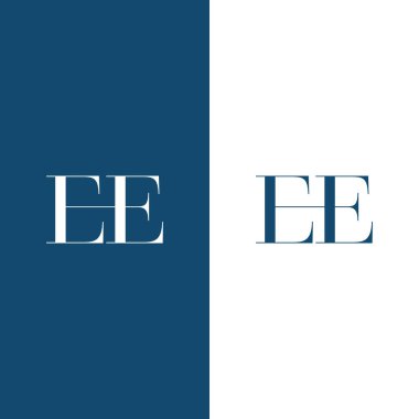 Initial letter ee henri vector icon