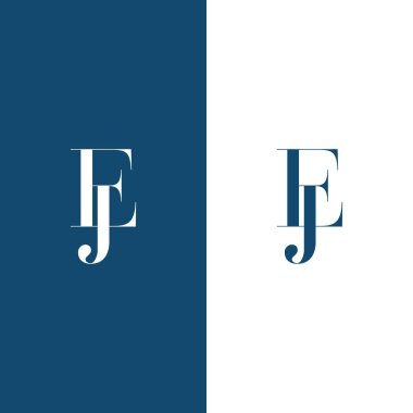 Initial letter ej henri vector icon