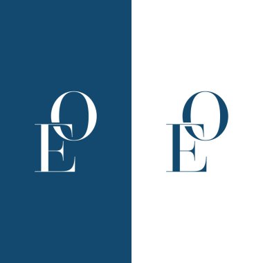 Initial letter eo henri vector icon