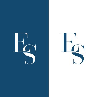 Initial letter es henri vector icon