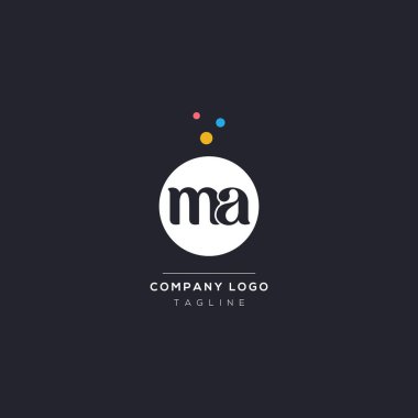 Initial letter ma bubble vector icon