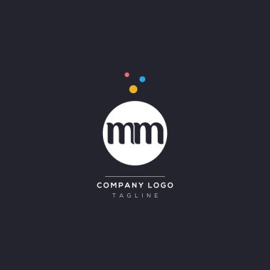 Initial letter mm bubble vector icon
