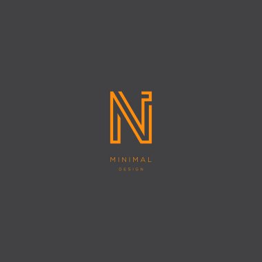 Initial letter ni library vector icon