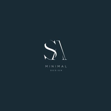 Initial letter sa minimal vector icon