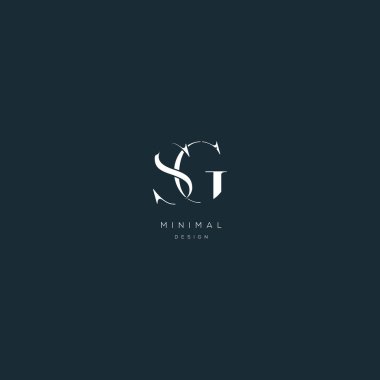 Initial letter sg minimal vector icon