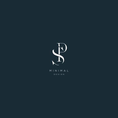 Initial letter sp minimal vector icon