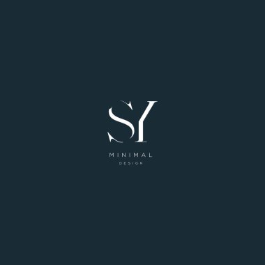 Initial letter sy minimal vector icon
