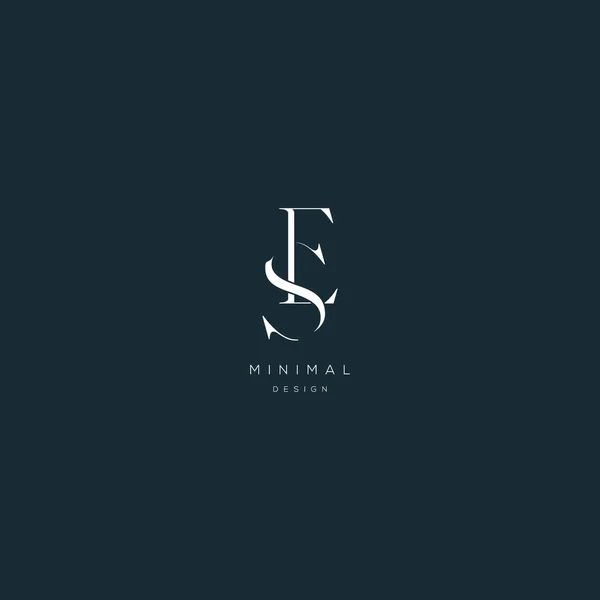 Initial Letter Minimal Vector Icon — Vetor de Stock