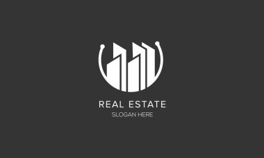 Abstract house logo design template. Universal vector icon