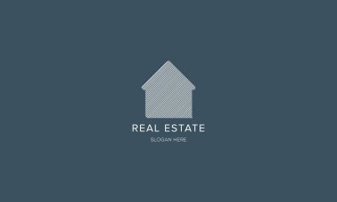 Real Estate logo, Builder logo, Roof Construction logo design template vector illustration