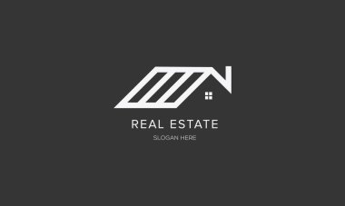 Real Estate logo, Builder logo, Roof Construction logo design template vector illustration