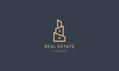 Ev inşa logosu tasarımının grafik vektörü