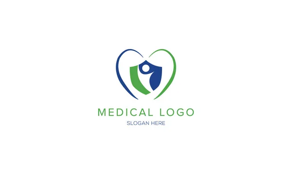 Creative Health Care Medical Heart Logo Design Template — Stockvektor