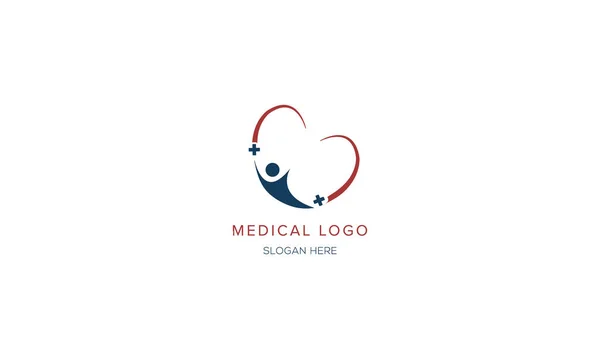 Creative Health Care Medical Logo Design Template — Stockvektor