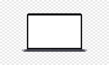 Laptop vector icon isolated on transparent background