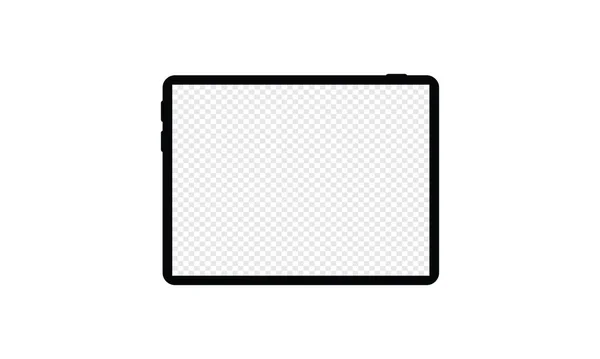 Vector Minimal Tablet Icon Isolated Transparent Background — Stockvektor