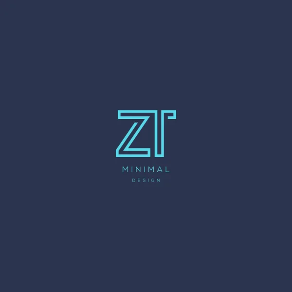 初期文字Zt最小ベクトル設計 — ストックベクタ