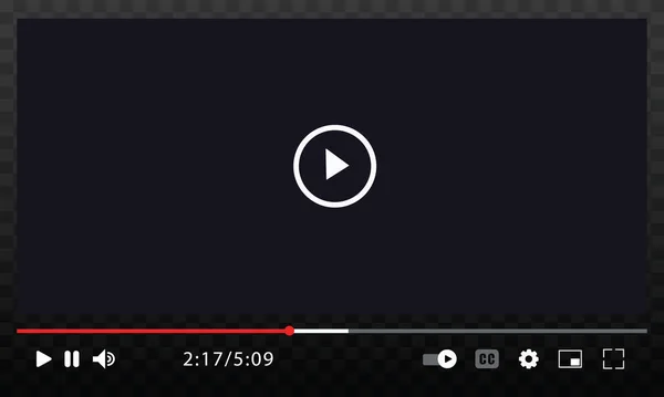 Templat Intrusi Pemutar Video Menonton Video Templat Desain Vektor Modern - Stok Vektor