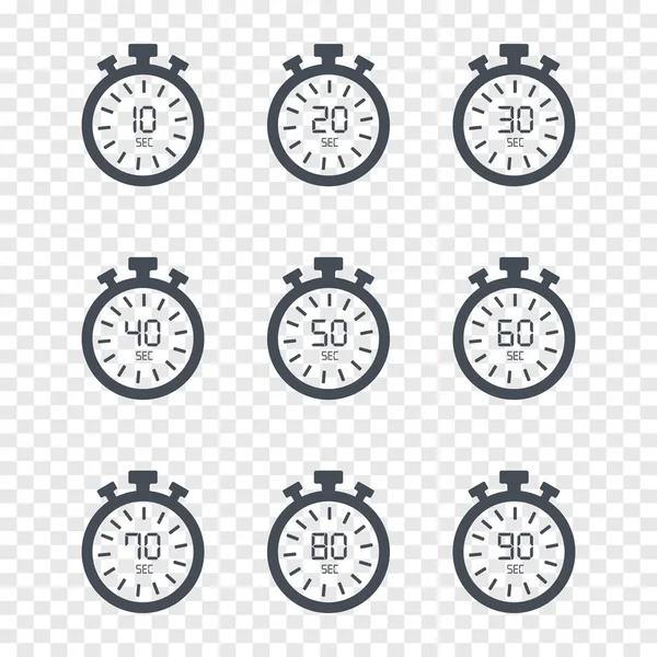 Clock Time Vector Set Design Template Modern Vector Design Template — Stock Vector