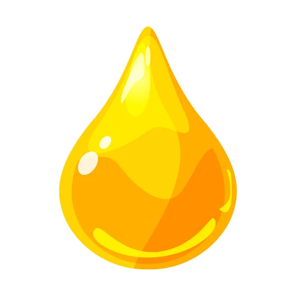 Gota amarelo brilhante brilhante ativo colorido jogo. Aqua, geléia, óleo, cristal, gotejamento de vidro, elementos de tiro bolha. Cartoon vector GUI app — Vetor de Stock