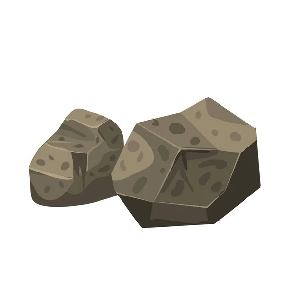 Piedra piedra adoquines cantos rodados. Ilustración vectorial estilo de dibujos animados — Vector de stock