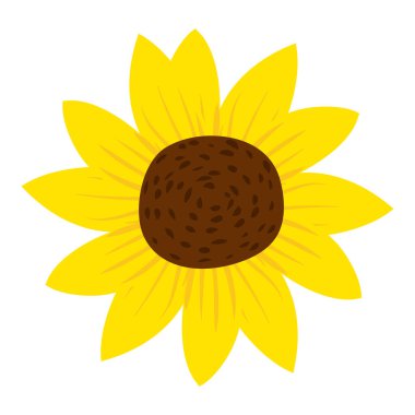 Ayçiçeği doğal sağlıklı organik besin ürünü. Vektör karalama çizgi filmi düz moda çizim eli izole edildi