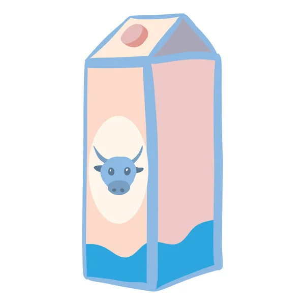 Milchverpackungskarton desig. Vektorabbildung isoliert — Stockvektor