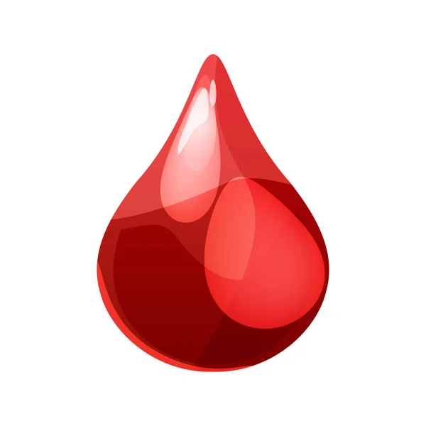 Gota de sangre icono rojo. Donación, símbolo mágico. Ilustración vectorial aislada — Archivo Imágenes Vectoriales